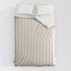 Minimal Line Curvature V Natural Neutral Mid Century Modern Arch Abstract Comforter Gallery Image 6