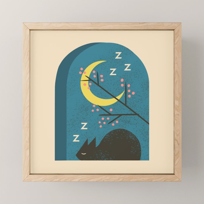 Evening Catnap Mini Art Print Gallery Image 1