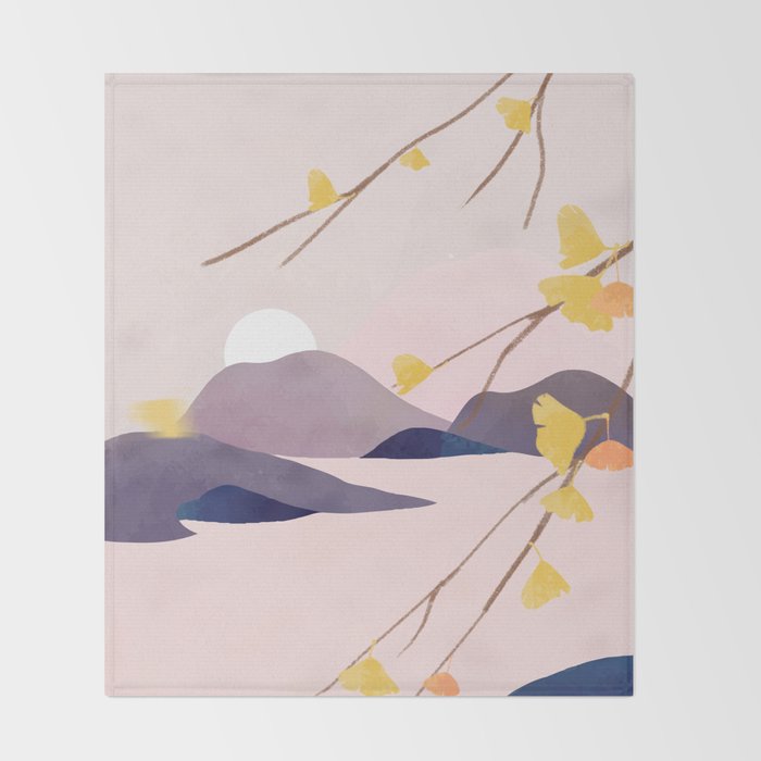 Midnight Bloom 02 Throw Blanket Gallery Image 2