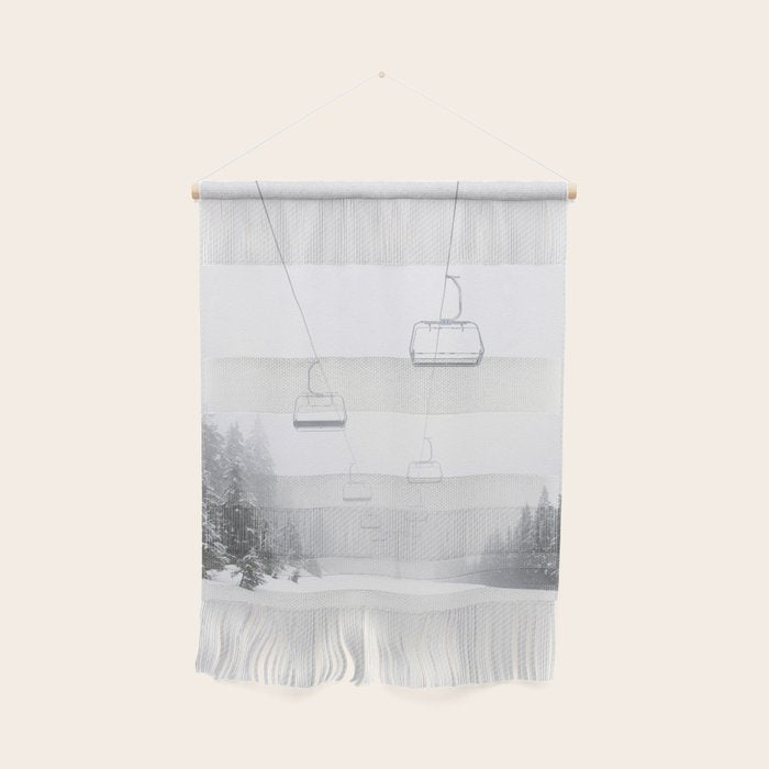 Winter Ski Lift - Chairlift  Wall Hanging Gallery Image 1