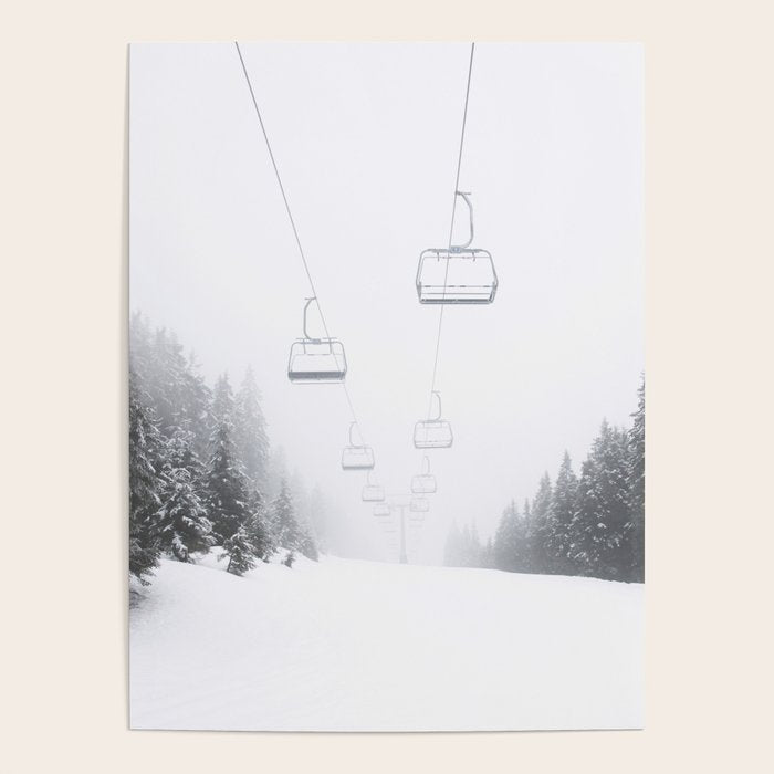 Winter Ski Lift - Chairlift  Poster Gallery Image 4