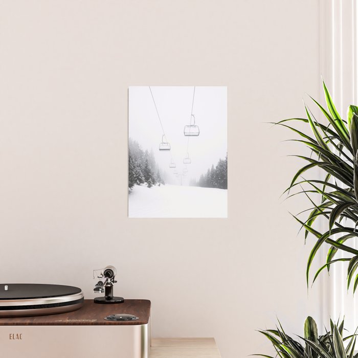 Winter Ski Lift - Chairlift  Poster Gallery Image 2