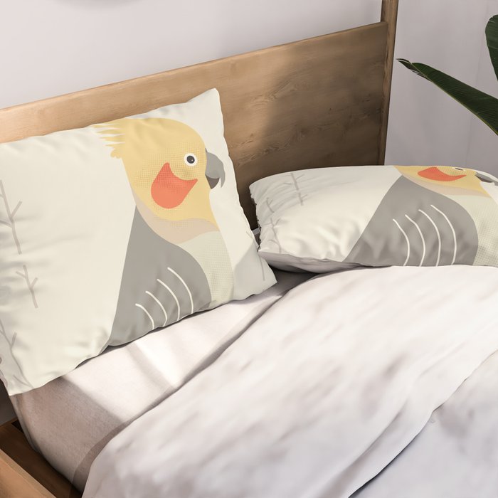 Cockatiel, Bird of Australia Pillow Sham Gallery Image 2