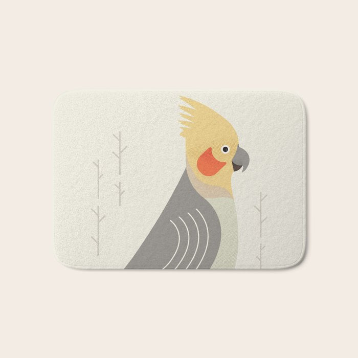 Cockatiel, Bird of Australia Bath Mat Gallery Image 1