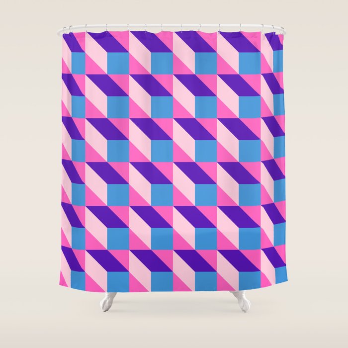 Geometric 01B Shower Curtain Gallery Image 1
