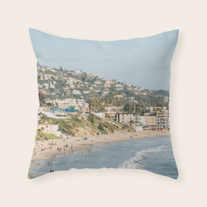 Main Beach, Laguna 01 Throw Pillow Gallery Image 6