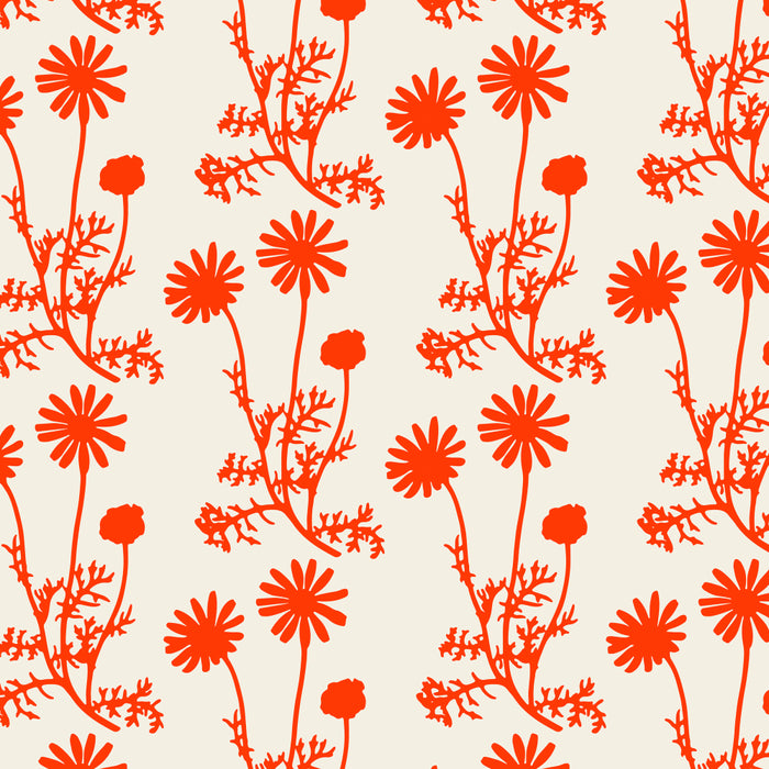 Wild Daisies Petite Botanical Floral Pattern in Orange Coffee Mug Gallery Image 2
