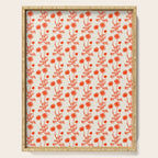 Wild Daisies Petite Botanical Floral Pattern in Orange Serving Tray Gallery Image 1