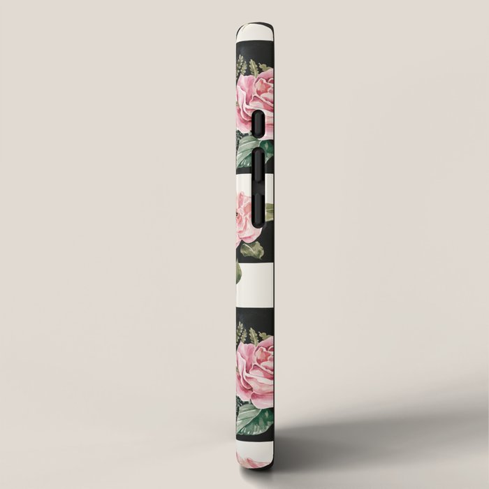Moonlit Hollow Vintage Checkered Floral iPhone Case Gallery Image 2