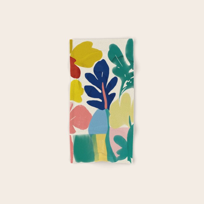 Vibrant bold playful plants Bath Towel Gallery Image 1
