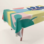 Vibrant bold playful plants Tablecloth Gallery Image 1