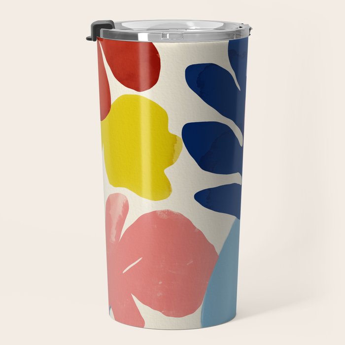 Vibrant bold playful plants Travel Mug Gallery Image 3