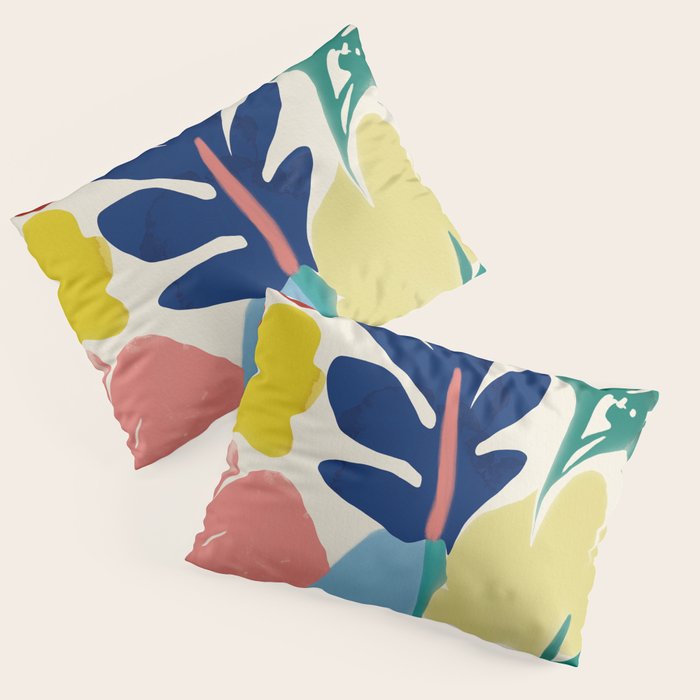 Vibrant bold playful plants Pillow Sham Gallery Image 3