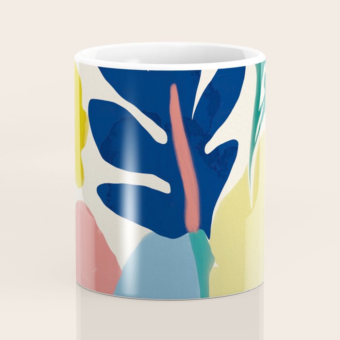 Vibrant bold playful plants Coffee Mug Gallery Image 4