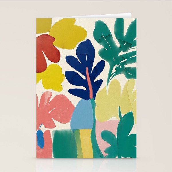 Vibrant bold playful plants Stationery Card Gallery Image 2