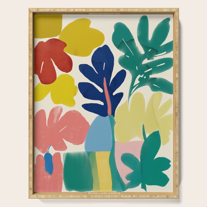 Vibrant bold playful plants Serving Tray Gallery Image 1
