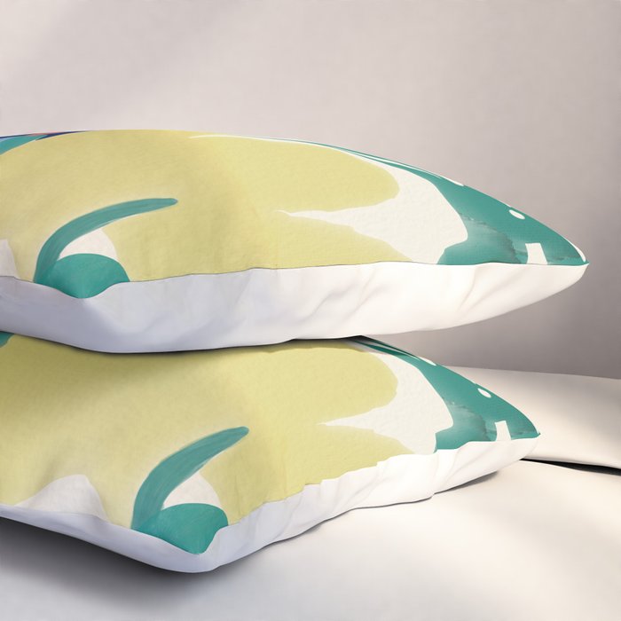 Vibrant bold playful plants Pillow Sham Gallery Image 3