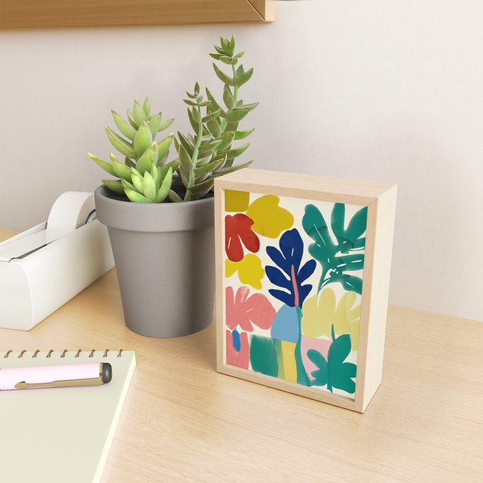 Vibrant bold playful plants Mini Art Print Gallery Image 2