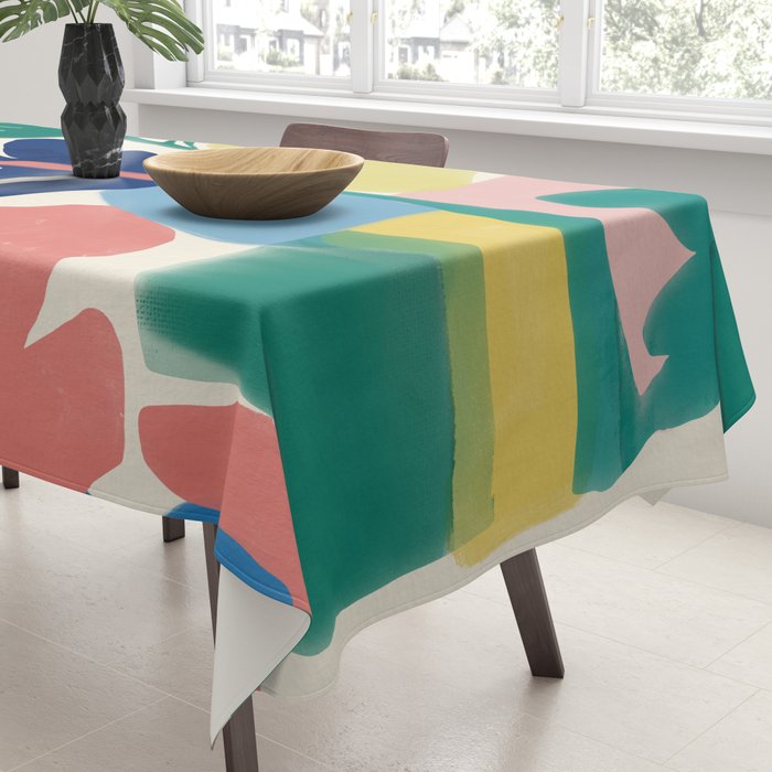 Vibrant bold playful plants Tablecloth Gallery Image 3