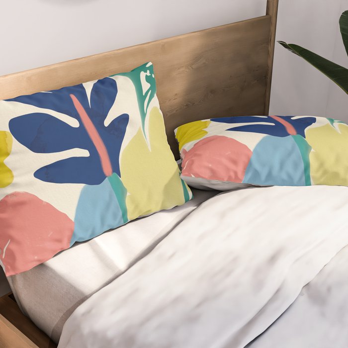 Vibrant bold playful plants Pillow Sham Gallery Image 2