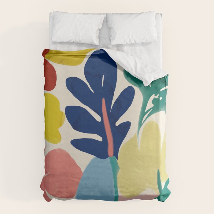 Vibrant bold playful plants Duvet Cover Gallery Image 1