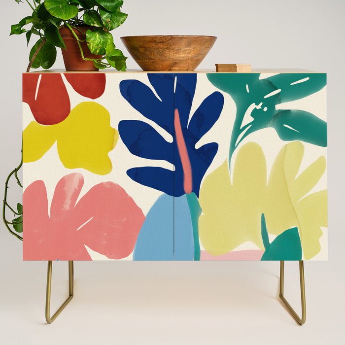 Vibrant bold playful plants Credenza Gallery Image 1