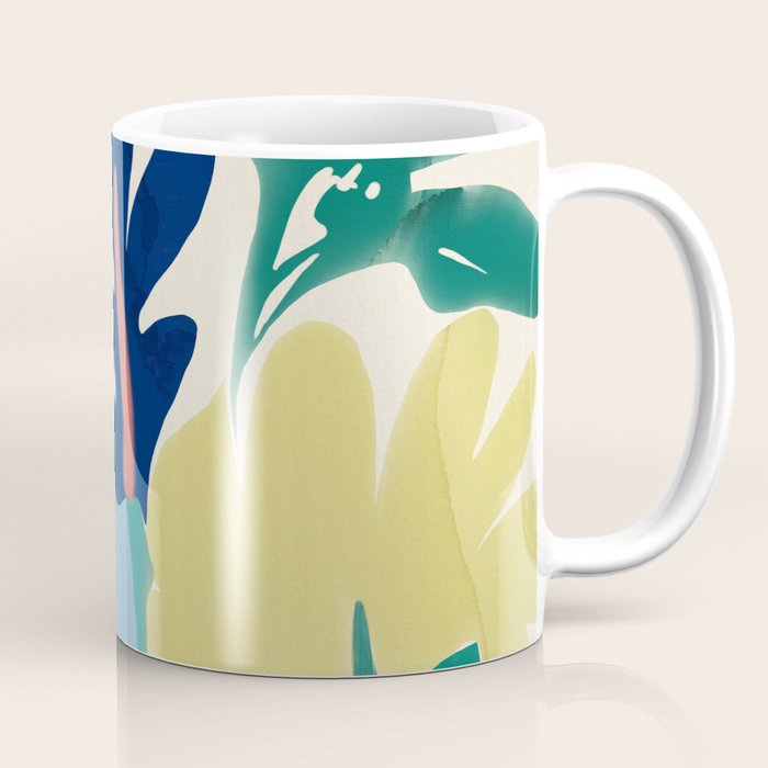 Vibrant bold playful plants Coffee Mug Gallery Image 1