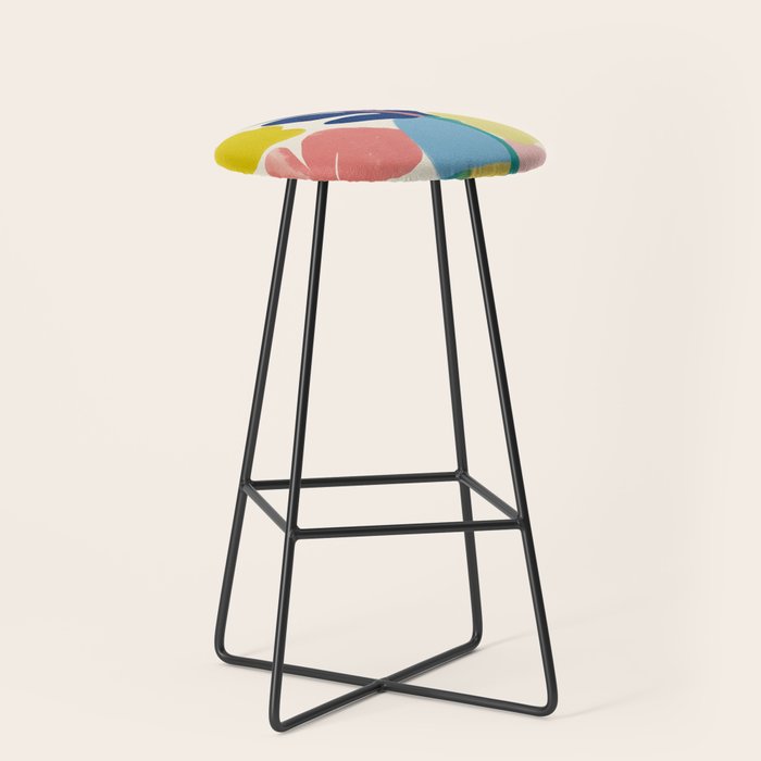 Vibrant bold playful plants Stool Gallery Image 1
