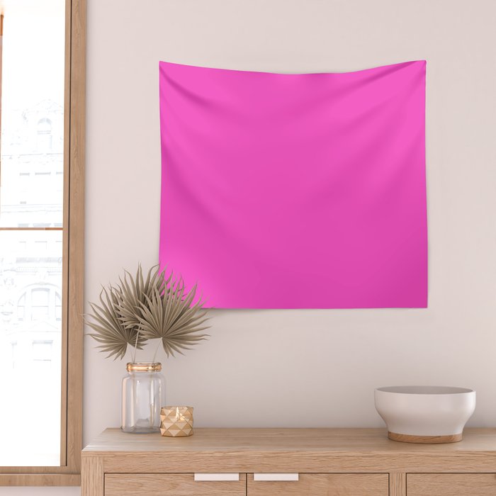 Solid magenta colour  Wall Tapestry Gallery Image 2