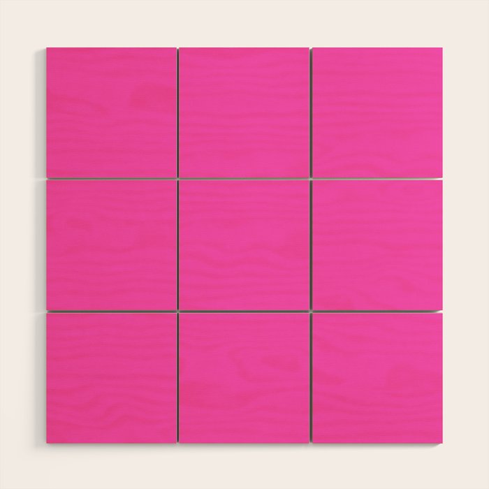 Solid magenta colour  Wood Wall Art Gallery Image 1