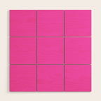 Solid magenta colour  Wood Wall Art Gallery Image 1