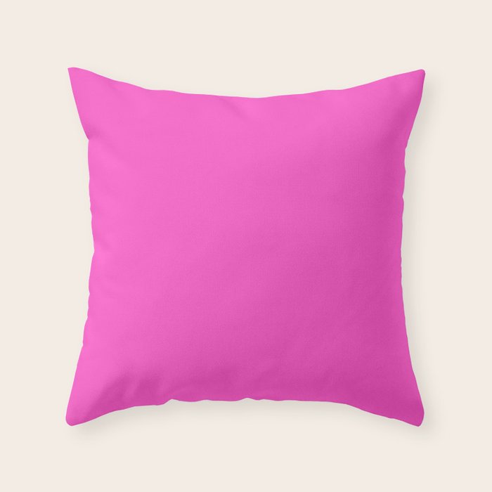 Solid magenta colour  Throw Pillow Gallery Image 6
