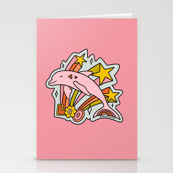 Leo Dolphin Stationery Card Gallery Image 1