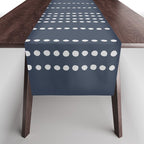 Ethnic Spotted Stripes in Blue Table Runner Gallery Image 1