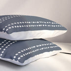 Ethnic Spotted Stripes in Blue Pillow Sham Gallery Image 3