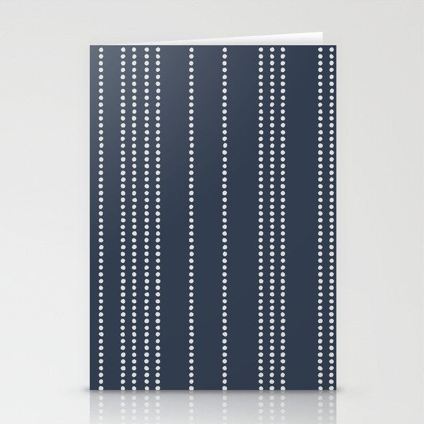 Ethnic Spotted Stripes in Blue Stationery Card Gallery Image 2