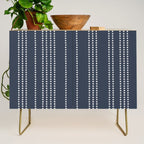Ethnic Spotted Stripes in Blue Credenza Gallery Image 1