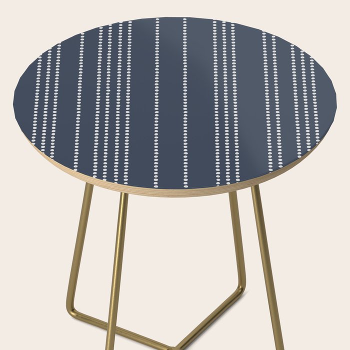 Ethnic Spotted Stripes in Blue Side Table Gallery Image 2