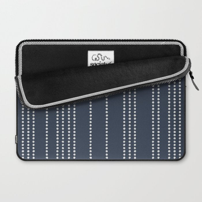 Ethnic Spotted Stripes in Blue Laptop Sleeve Gallery Image 2