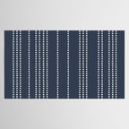 Ethnic Spotted Stripes in Blue Tablecloth Gallery Image 2