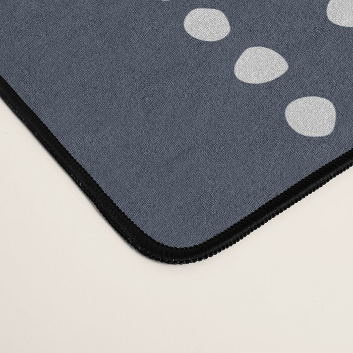 Ethnic Spotted Stripes in Blue Desk Mat Gallery Image 4