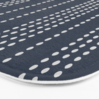 Ethnic Spotted Stripes in Blue Bath Mat Gallery Image 3