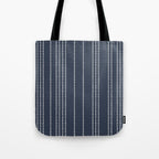 Ethnic Spotted Stripes in Blue Tote Bag Gallery Image 1