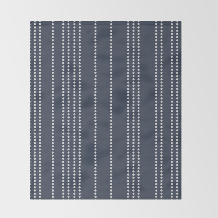 Ethnic Spotted Stripes in Blue Throw Blanket Gallery Image 2