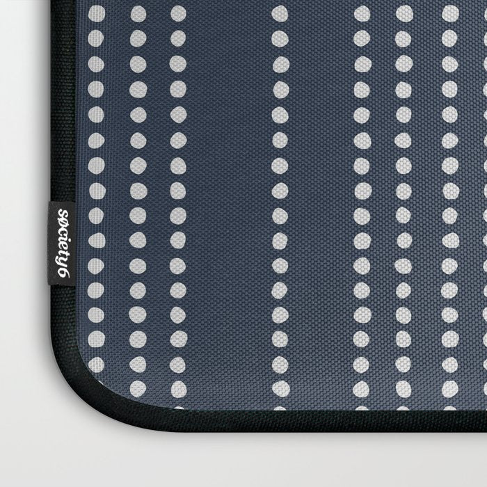 Ethnic Spotted Stripes in Blue Laptop Sleeve Gallery Image 3