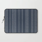 Ethnic Spotted Stripes in Blue Laptop Sleeve Gallery Image 1