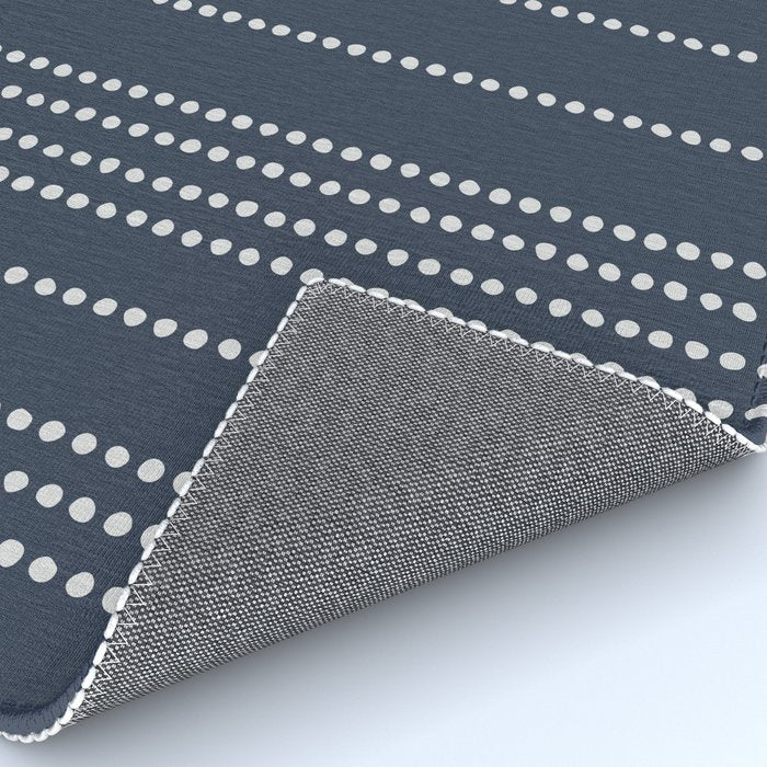 Ethnic Spotted Stripes in Blue Rug Gallery Image 4