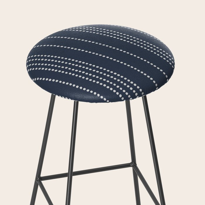 Ethnic Spotted Stripes in Blue Stool Gallery Image 2