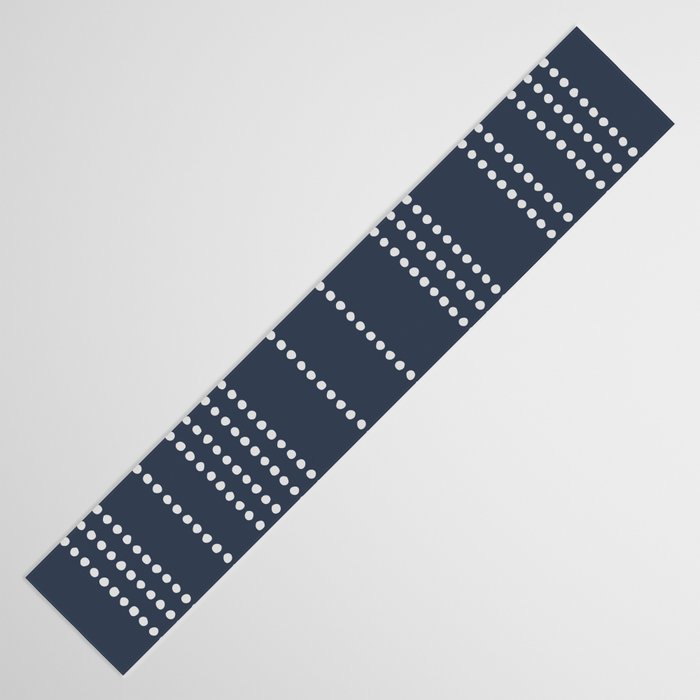Ethnic Spotted Stripes in Blue Table Runner Gallery Image 3