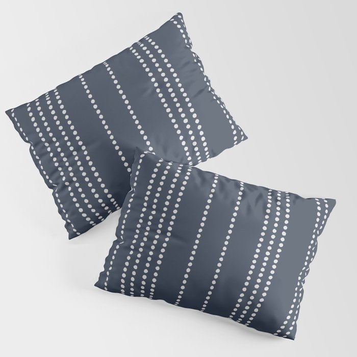 Ethnic Spotted Stripes in Blue Pillow Sham Gallery Image 3